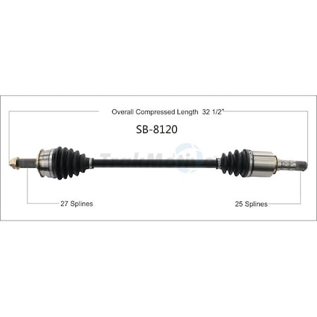 Surtrack Axle Cv Axle Shaft, SB-8120 SB-8120